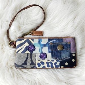 Womans denim COACH wristlet